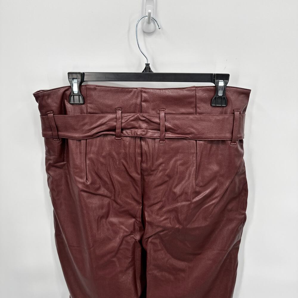 COMMANDO NWT Faux Leather Paperbag Pants in Oxblood // L - Picture 13 of 14